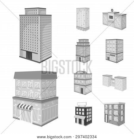 Isolated Object Of Realty And Modern Icon. Collection Of Realty And Building Vector Icon For Stock.
