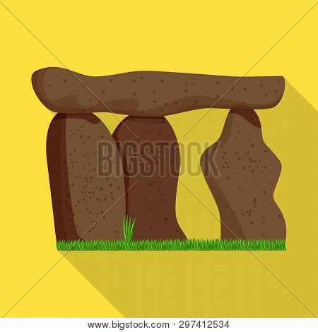 Vector Design Of Stone  And Monolith  Sign. Collection Of Stone  And Prehistoric Stock Vector Illust