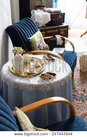 Radun, Czech Republic, 7 April 2019 - The Interior Of Radun Castle, Located Near Opava