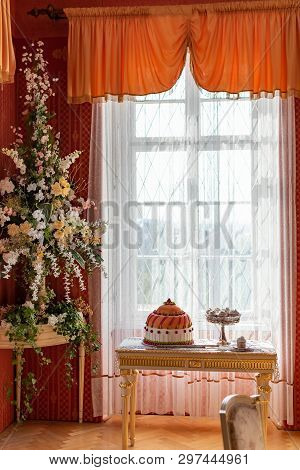 Radun, Czech Republic, 7 April 2019 - The Interior Of Radun Castle, Located Near Opava