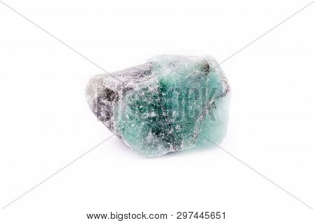 Emerald Macro Nestled In Bedrock Colde Up