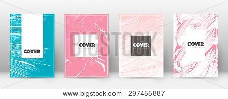 Cover Page Design Template. Hipster Brochure Layout. Brilliant Trendy Abstract Cover Page. Pink And 