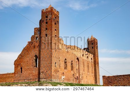 Radzyn Chelminski, Kujawsko-pomorskie / Poland - April, 24, 2019: Teutonic Castle In Central Europe.