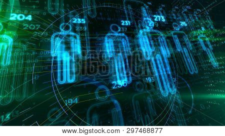 Social Scoring And People Rating Advanced Algorithm Concept On Digital Background. Profiling And Hum