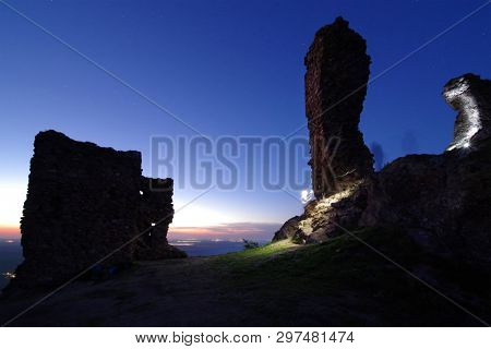 Siria Medieval Fortress in Arad County, Romania, Europe
