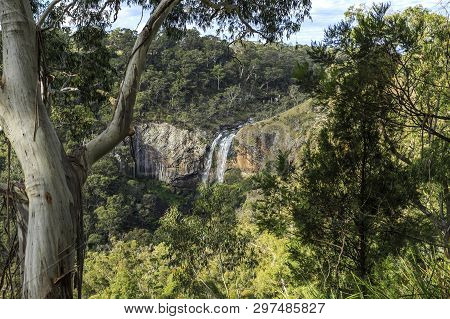 Scenic View Of The Lower Fall At The Ebor Falls In Guy Fawkes River, Northern Nsw, Australia