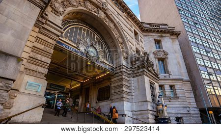 London, Uk - May 13 2018: Waterloo Station Is The Terminus Of The South Western Main Line To Weymout
