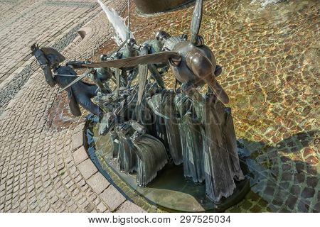 Bodenwerder, Germany, 21/04/2019: Sculpture of the 