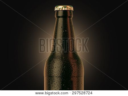 Alcohol Bottled Product With Condensation