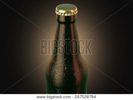 Alcohol Bottled Product With Condensation