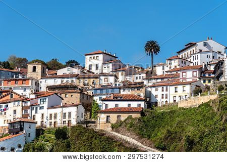 Scenic View Of The Fishing Village Of Lastres