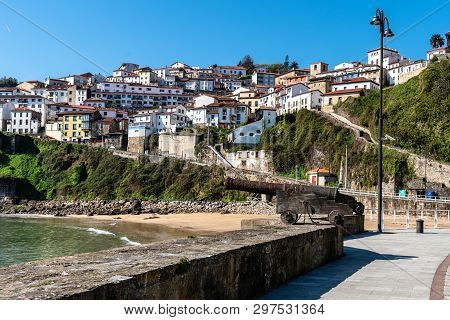 Scenic View Of The Fishing Village Of Lastres