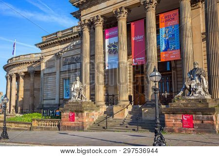 Liverpool, Uk - May 17 2018: Walker Art Gallery At William Brown Street In Liverpool City Centre, On