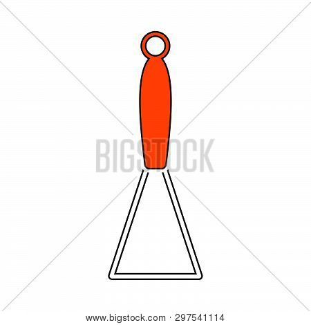 Potato Masher Icon. Thin Line With Orange Fill Design. Vector Illustration.