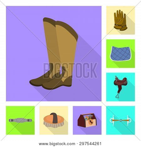 Isolated Object Of Track And Racing  Sign. Collection Of Track And Riding Stock Symbol For Web.