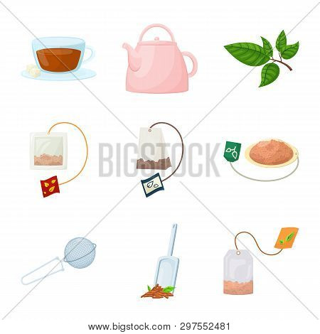 Vector Design Of Food And Natural  Logo. Set Of Food And Black  Vector Icon For Stock.