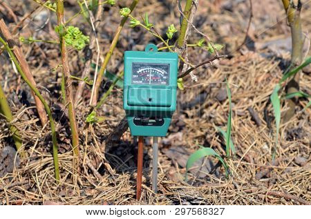 Soil moisture, light and PH meter for small private garden.