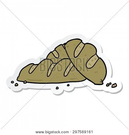 sticker of a cartoon loaves of bread