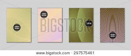 Edged Geometric Design Title Page Pattern. Cool Texture Journal Header Page Set. First Page Minimal 