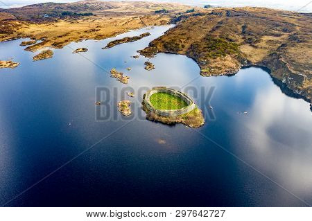 Aerial View Of Doon Fort By Portnoo - County Donegal - Ireland