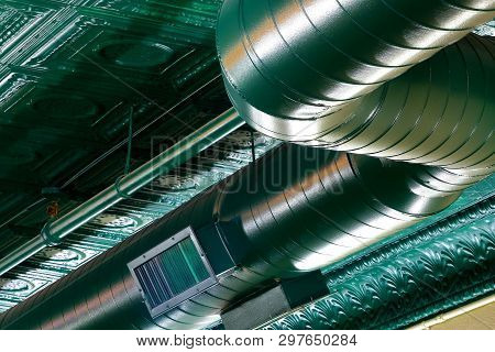 Round Metal Duct Work In Old Building