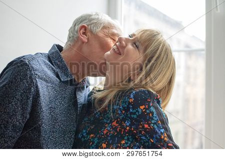 Sexy Middle-aged Woman Enjoying Hug 