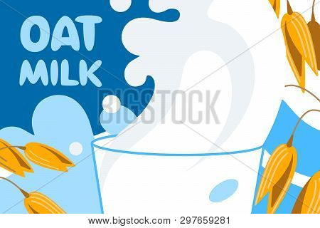 Realistic Oat Bunch, Yellow Sereals For Backery, Flour Production Design. Vector Wheat Ears Spikelet