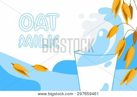 Realistic Oat Bunch, Yellow Sereals For Backery, Flour Production Design. Vector Wheat Ears Spikelet