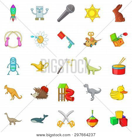 Bauble Icons Set. Cartoon Set Of 25 Bauble Icons For Web Isolated On White Background