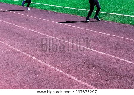 Children At Sports Competitions In Cool Weather