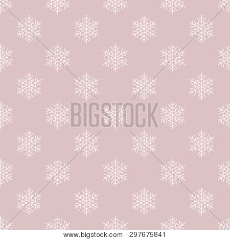 Simple Monochrome Bohemian Christmas Snowflakes Vector Seamless Pattern Background For Fabric, Wallp