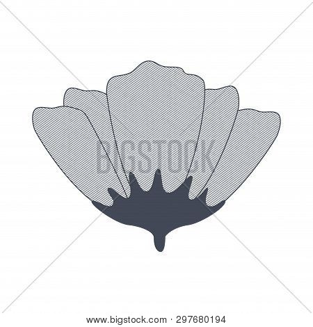 Flower With Sepal Isolated Icon Vector Illustration Design