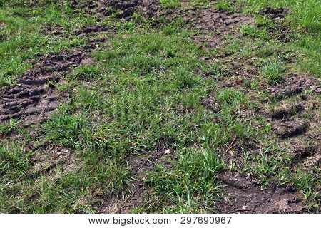 Close Up Of An Griculture Ground Surface With High Details In High Resolution