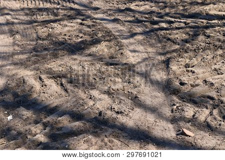 Close Up Of An Griculture Ground Surface With High Details In High Resolution