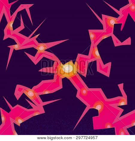 Leter X Logo. Big Bang In Cosmos In Luminos Colors