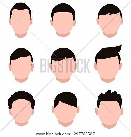 Set Of Flat Icons Cartoon People Isolated On White Background