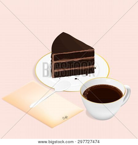 Cake And Coffee Cafe Cake Chocolate Vector