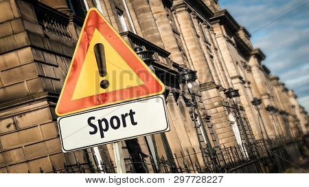 Street Sign To Sport Way Direction Information