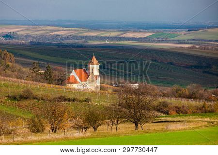 Falkenstein church  in autumn, Austria