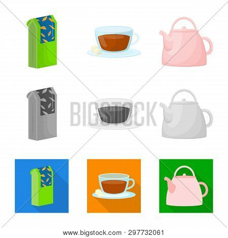 Vector Design Of Healthy And Floral  Icon. Set Of Healthy And Gradient Stock Vector Illustration.