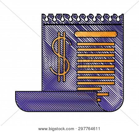Receipt Shet Isolated Icon Vector Illustration Design
