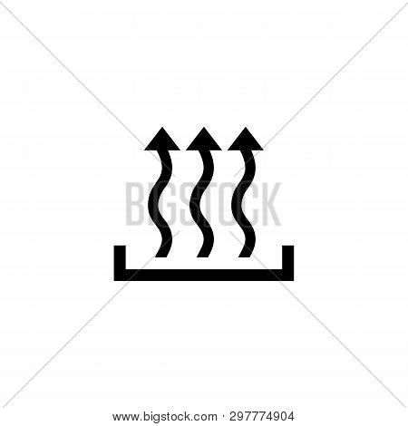 Heat Icon Three Arrow Up Concept. Vector