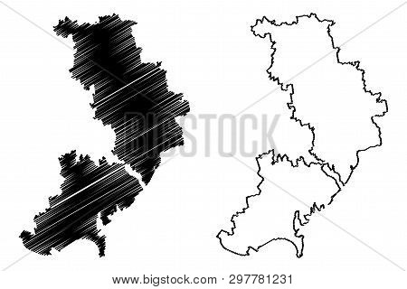 Odessa Oblast (administrative Divisions Of Ukraine, Oblasts Of Ukraine) Map Vector Illustration, Scr