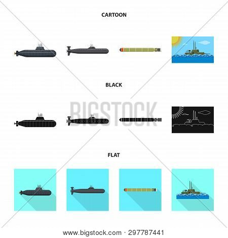 Vector Design Of War  And Ship Icon. Set Of War  And Fleet Vector Icon For Stock.