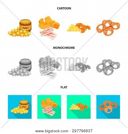 Isolated Object Of Taste And Seasonin Sign. Set Of Taste And Organic   Vector Icon For Stock.