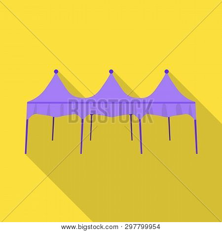 Vector Design Of Tent And Simple Logo. Set Of Tent And Wedding Stock Vector Illustration.