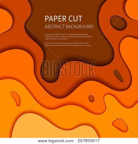 Color 3d Cut Out Paper Effect Abstract Background. Vector Design Layout, Banner Templates.
