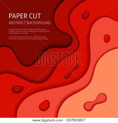 Color 3d Cut Out Paper Effect Abstract Background. Vector Design Layout, Banner Templates.