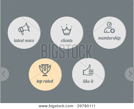 간단한 아이콘 뉴스와 고객, 우승 컵 및 그것 처럼 조인