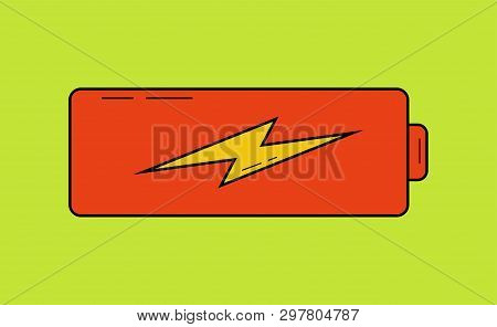 Battery Charging Icon. Charge Level In Flat Design